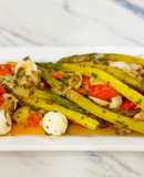 Asparagus, tomato & artichoke salad