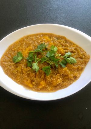 Hình của món Hạt kê um bí đỏ | Nấu ăn thực dưỡng | Món chay| MACROBIOTIC COOKING.