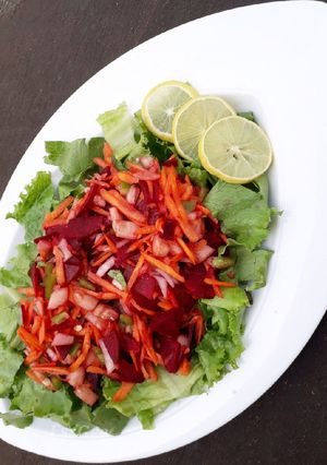 A picture of Carrot and Beetroot Salad.