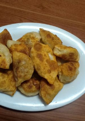 Hình của món Sủi cảo nhân thịt rán giòn.