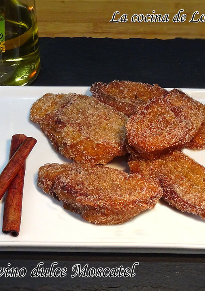 Una foto de Torrijas de vino dulce Moscatel