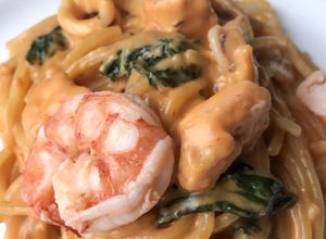 Foto resep Creamy Marinara Seafood Spaghetti