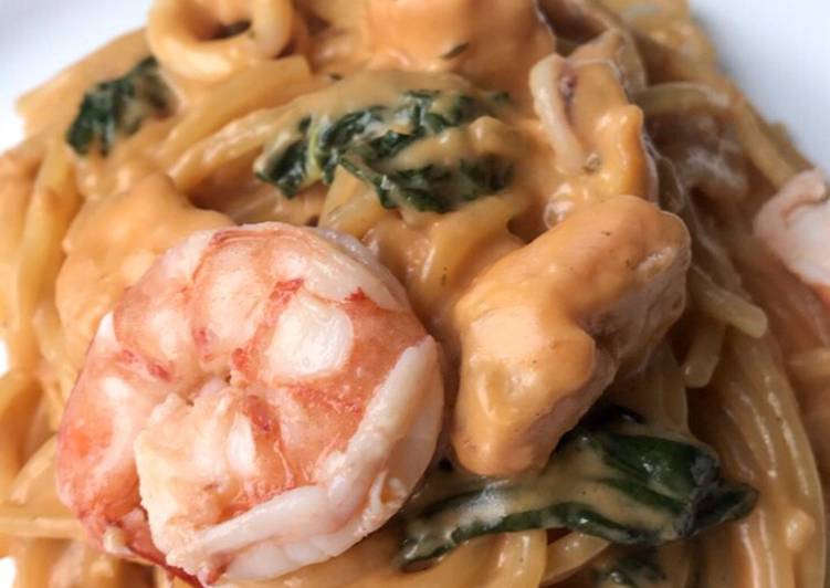 Cara Menyiapkan Creamy Marinara Seafood Spaghetti Anti Gagal