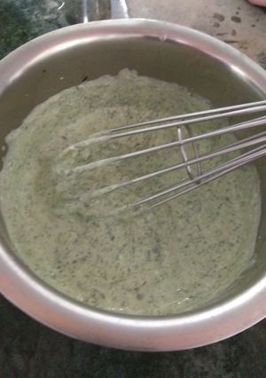A picture of Bathua/chenopodium ka Ryata.