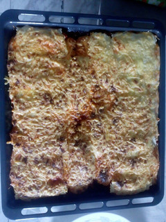 Una foto de Canelones de atún