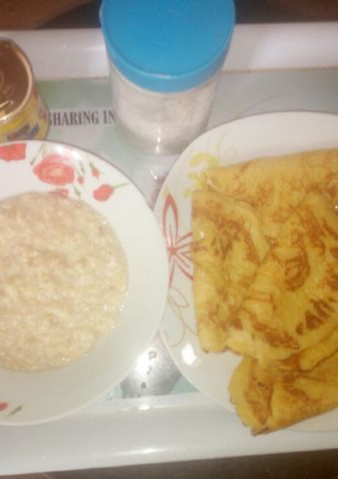 A picture of Pan cake with quarker oat.