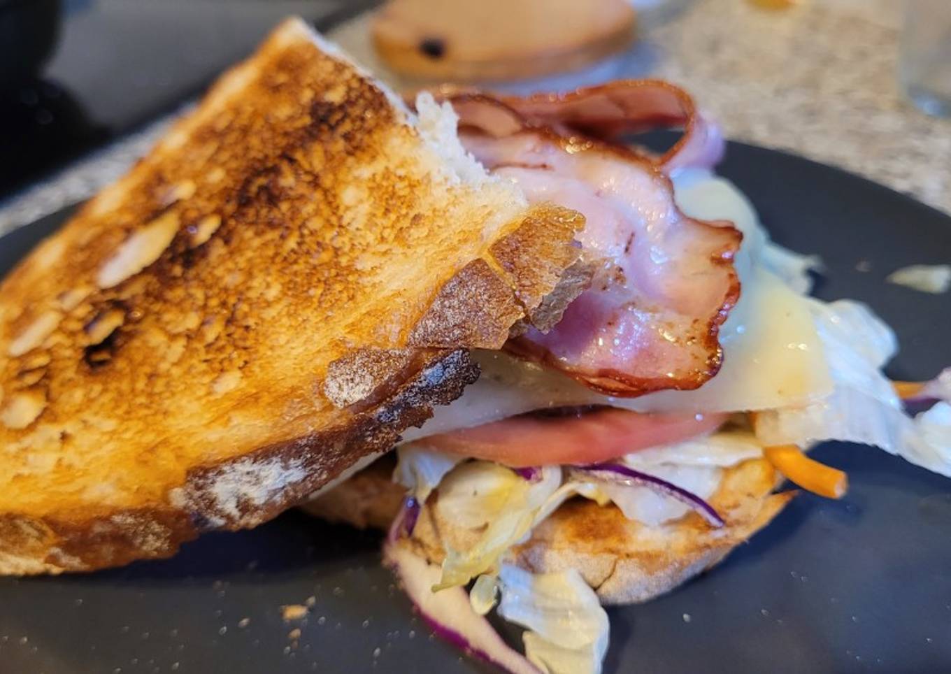 Bocata de Hamburguesa, Bacon y Queso