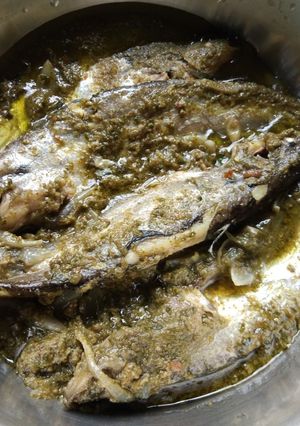 A picture of Steamed Coriander Pabda.