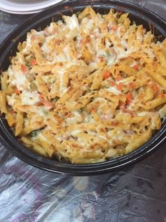 صورة لوصفة معكرونة بالقشطة والجبن