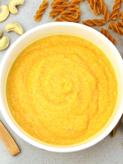 Una foto de Salsa de calabaza cremosa sin lácteos