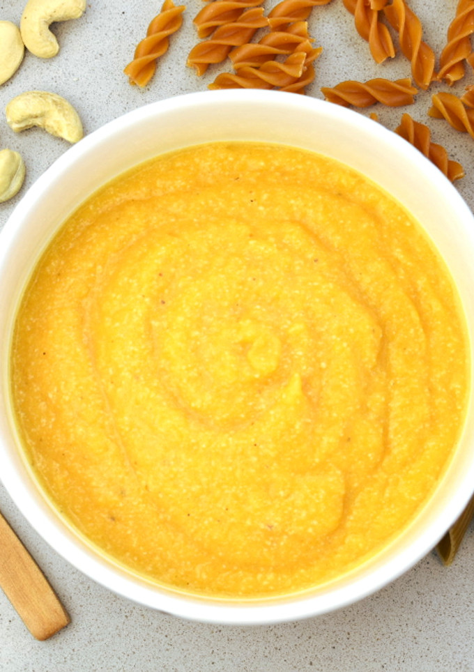 Una foto de Salsa de calabaza cremosa sin lácteos