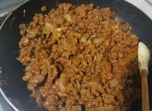 Una foto de Pino con carne de soya