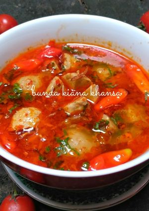 Foto resep Bakso Kuah Pedas