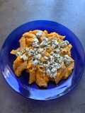 Pasta con salsa de calabaza y roquefort
