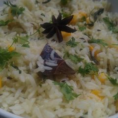 A picture of Corn Methi Pulav.