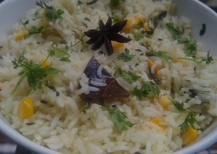 Easiest Way to Cooking at dinner Corn Methi Pulav