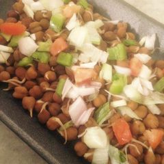 Sprouts chana chat A picture of Sprouts chana chat.