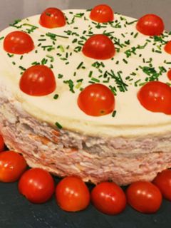 Una foto de Pastel de langostinos