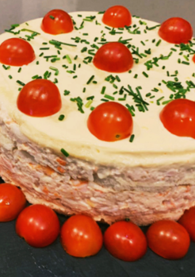 Una foto de Pastel de langostinos