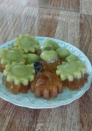 Hình của món Rau câu matcha cà phê sữa.
