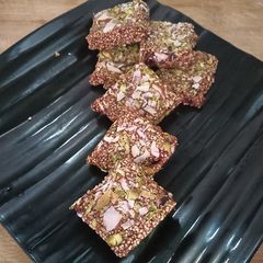 Rajgira seeds & Dates Chikki A picture of Rajgira seeds & Dates Chikki.