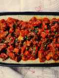 Polenta taragna con seitan in umido, funghi ed erbe aromatiche