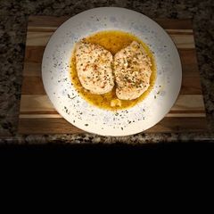A picture of Boneless chicken breast in Italian Demi-glaze.
