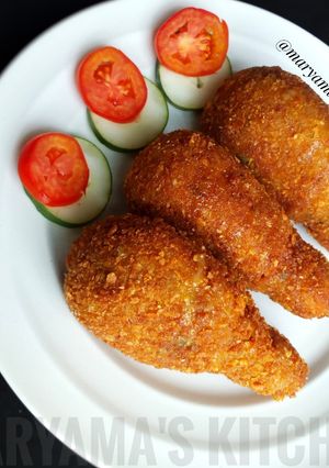 A picture of Stuffed sweet potatoe drumsticks.