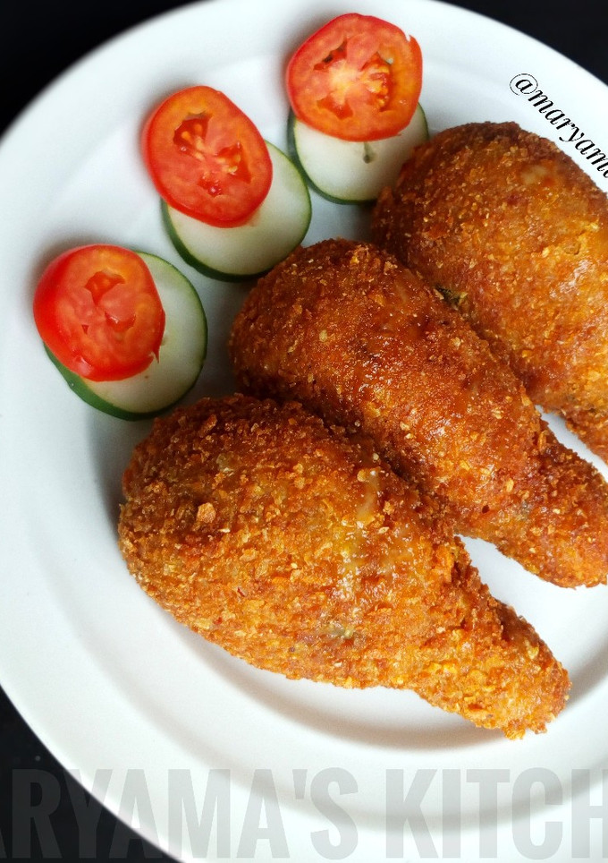 A picture of Stuffed sweet potatoe drumsticks.