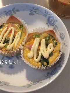 A picture of Spinach and Ham Mini Quiche.