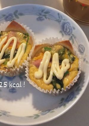 A picture of Spinach and Ham Mini Quiche.