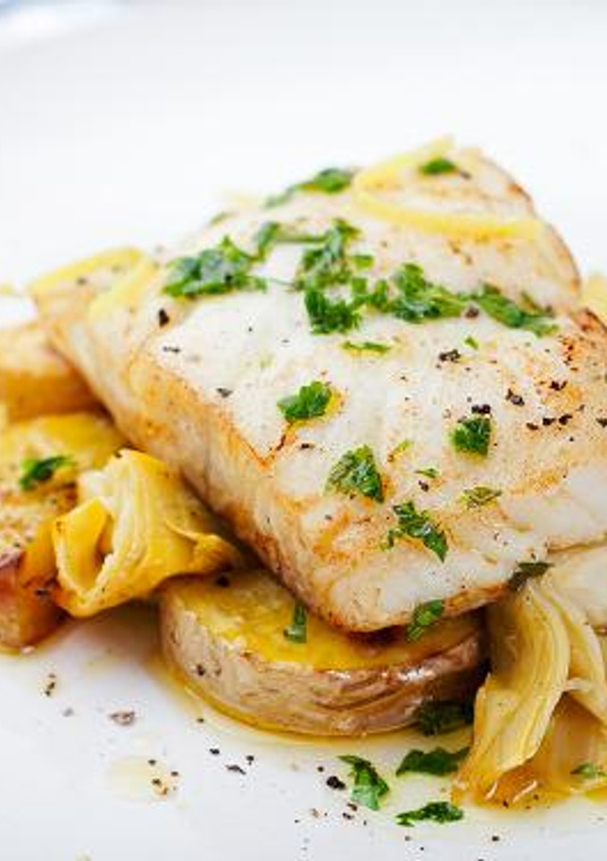Una foto de Bacalao al horno