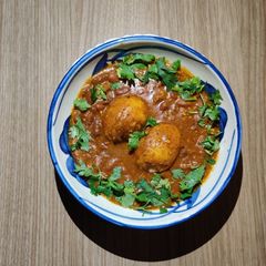 A picture of RAJMA CURRY with EGGS.