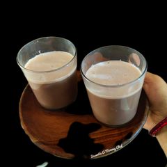 A picture of Chocolate Banana thick smoothie.