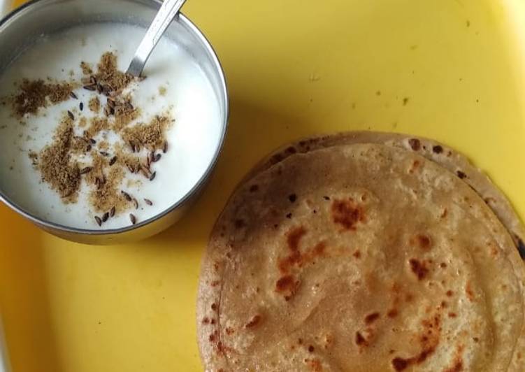 Recipe of Any-night-of-the-week Simple prontha with masala curd