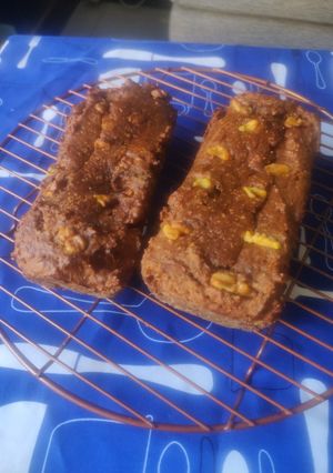 Una foto de Budín de harina de nuez con harina de algarroba