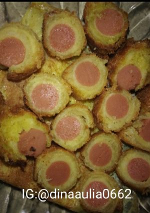 Foto resep Roti sosis tanpa oven