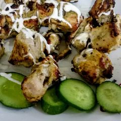 A picture of Chicken Malai boti.