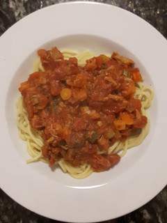 A picture of Pasta with Tuna.