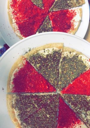 صورة لوصفة بيتزا ومناقيش براتا