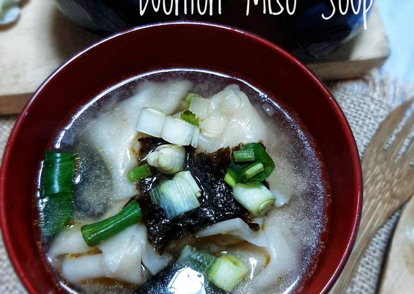 Wonton Miso Soup (Sup Miso Pangsit)