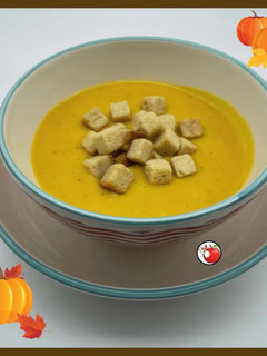 Una foto de Puré especiado de calabaza y coco