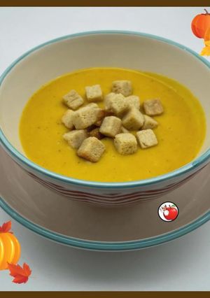 Una foto de Puré especiado de calabaza y coco