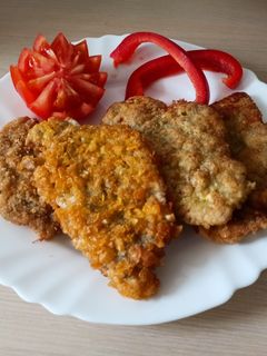 Rántott hús kukoricapehelyben recept fotója