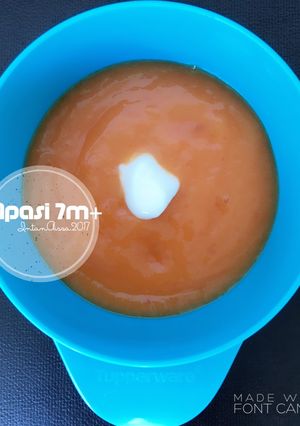 Foto resep Mpasi 7m+ Puree PLUM - PAPAYA - YOGURT