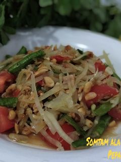 Foto resep Somtam ala thailand / salad pepaya hijau