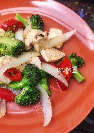 รูปของ อกไก่ผัดพริกไทยดำ