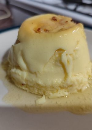 Una foto de Flan en microondas