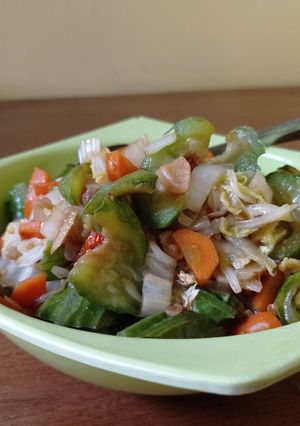 Foto resep Oseng oyong + sawi putih