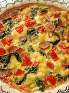Foto resep (Sourdough Discard) Quiche Lorraine/Spinach Pie